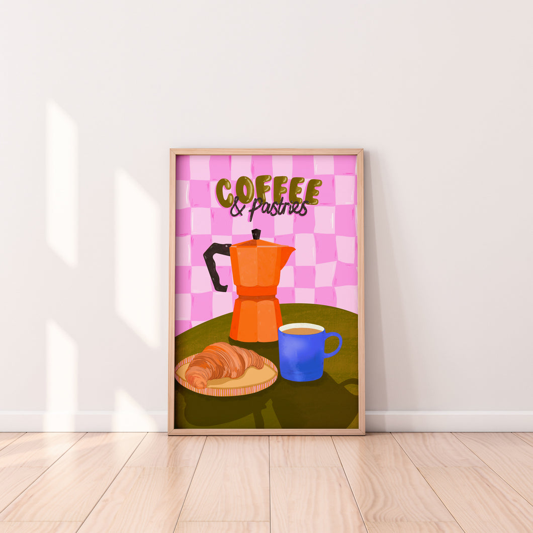 Coffee & Pastries Art Print