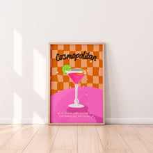 Load image into Gallery viewer, Cosmopolitan Cocktail Wall Art Print

