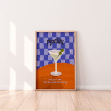 Load image into Gallery viewer, Martini Cocktail Wall Art Print
