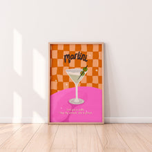 Load image into Gallery viewer, Martini Cocktail Wall Art Print
