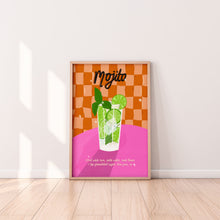 Load image into Gallery viewer, Mojito Cocktail Wall Art Print
