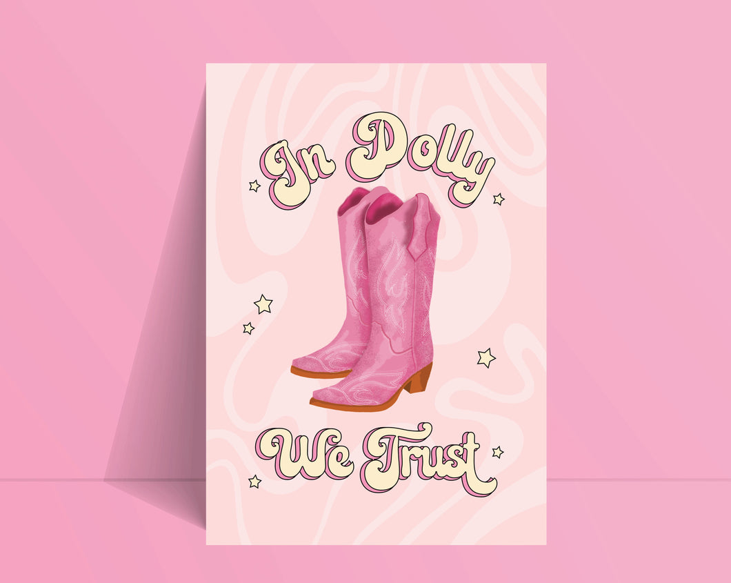 Dolly Boots Print