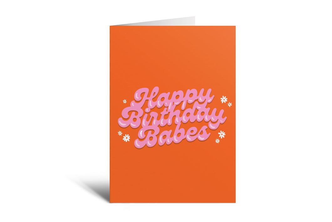 Orange Birthday Babes Card